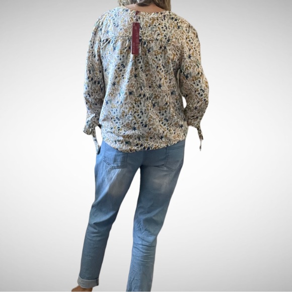 Rose & Thyme Floral Rayon Blouse XS - Picture 2 of 9